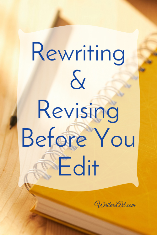 Rewriting and revising your story before editing.
