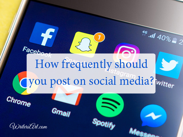 How frequently should authors post on social media